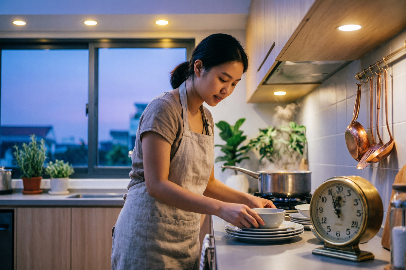 Thử đặt giờ kết thúc cho việc nhà: cách giữ buổi tối không bị nuốt mất