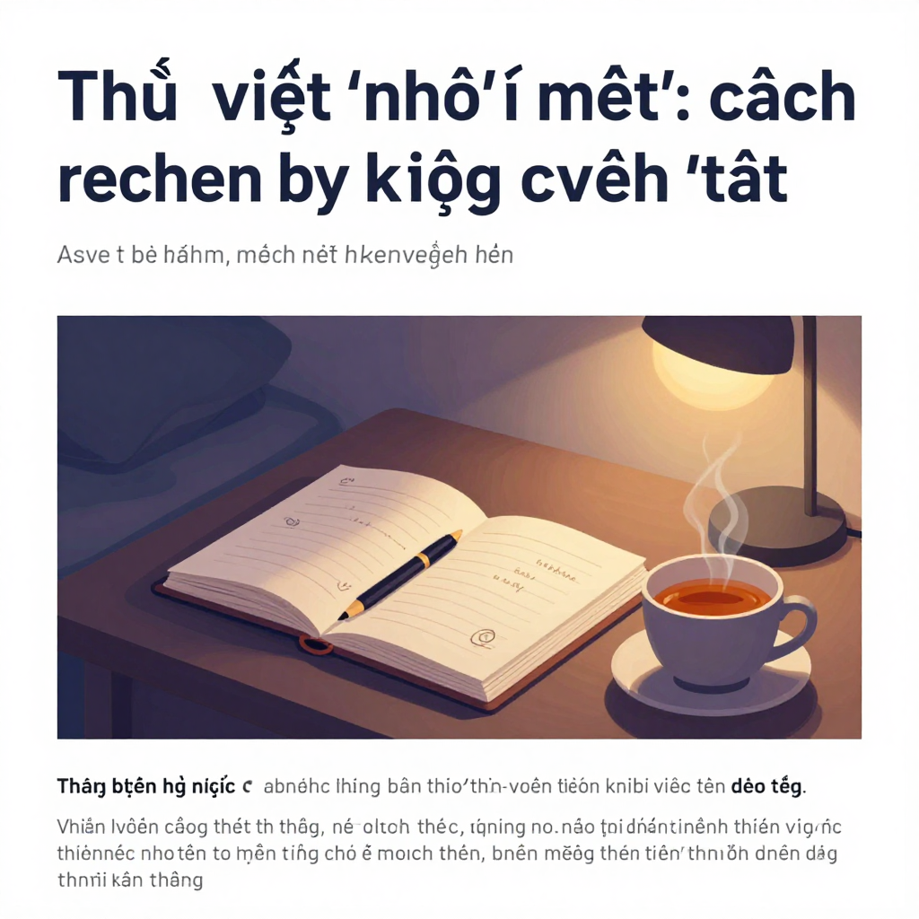 Thử viết 'nhật ký mệt': cách nhận ra mình đang kiệt sức vì điều gì